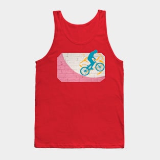 Bicycle art on d wall Tank Top